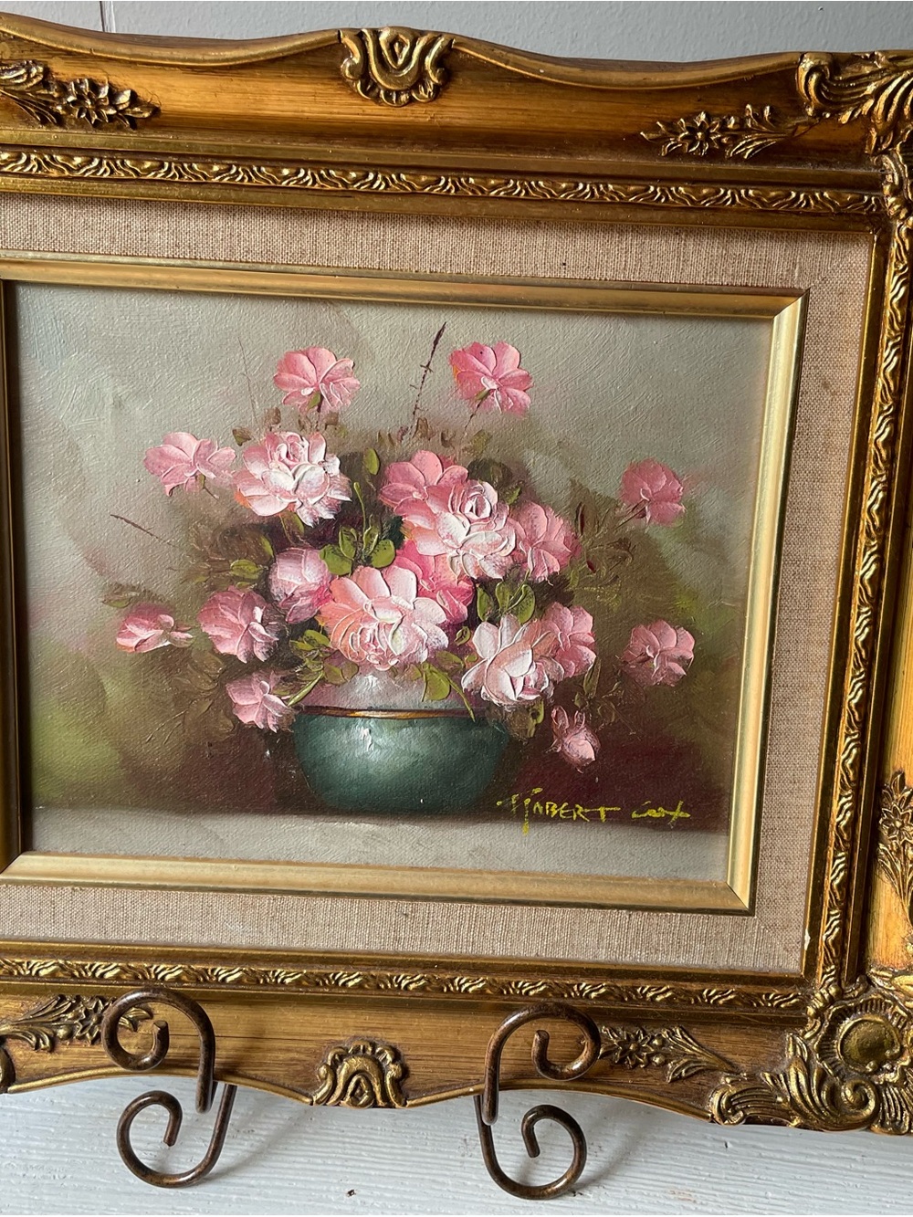 Vintage Signed Oil painting Possibly Robert Cox in beautiful ornate frame